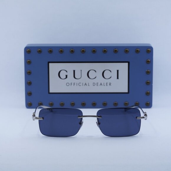 Final Price! Gucci GG1703S 003 Silver/Blue Sunglasses main image 8